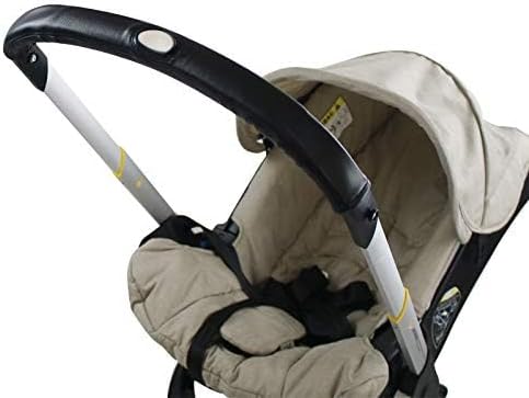 Classic Luxury PU Leather Handle Cover for Doona Stroller & Car Seat, Dust-proof, Water-repellent, Black