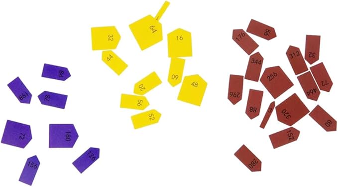 Kghios Montessori 3 Arrows - Complete Bead Materials Set for Kids, Three Arrows Montessori Math Toys Training Center