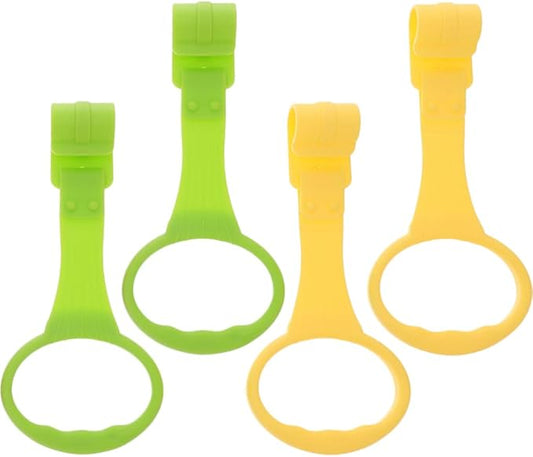 Toddmomy 4pcs Baby Play Gym Baby Crib Pull Ring Baby Bed Stand Up Rings Nursery Baby Cot Rings for Infant Baby Toddler Playpen Play Gym Cot Ring Toddler Walker