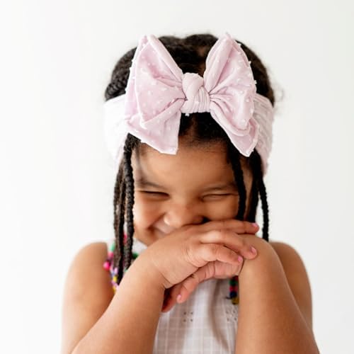 Baby Bling 2PK FAB-BOW-LOUS®: thistle + white shabby dot