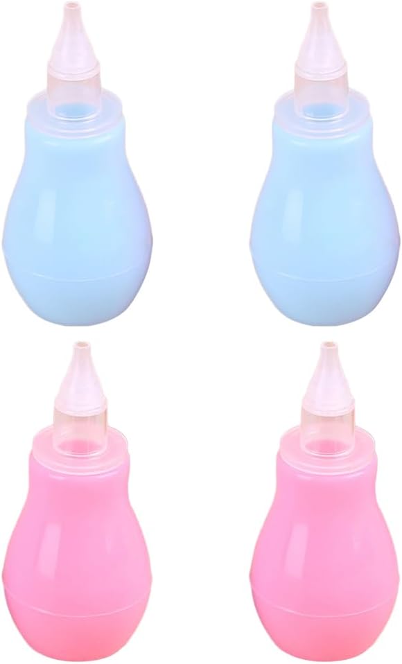 ibasenice 4-Pack with Soft Spout for Mucus Removal and Congestion Relief Portable Cleaner for Newborns and Infants