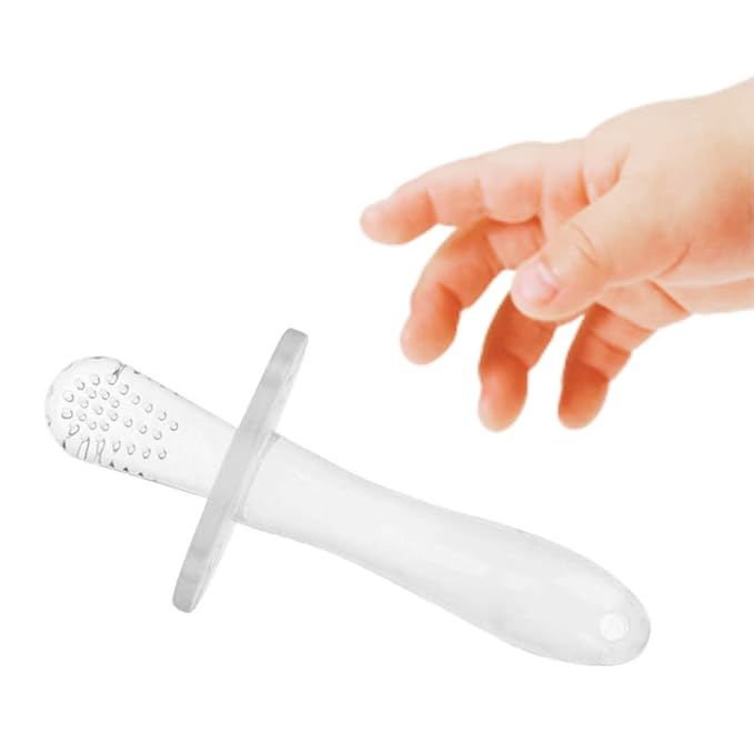 Baby Teething Toys, Teething Toys, Mushroom Teether Toy, Teether for Baby Silicone Teething Brush Tool Ring Toy (X2)