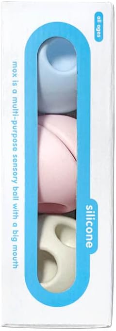 Fat Brain Toys MOX 3-Set Pastel by MOLUK - Sensory Balls, Creative Play, Ages 0+