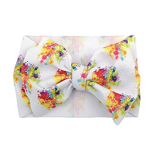 KIDOCHEESE Big Bows Baby Girl Headbands with Bows Elastics Nylon Hairbands Oversized Head Wraps Large Hair Bow Hair Accessories for Baby Girls Newborn Infant Toddlers Kids