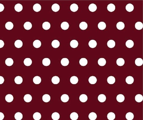SheetWorld Fitted 100% Cotton Percale Pack N Play Sheet Fits Graco Square Play Yard 36 x 36, Polka Dots Burgundy, Made in USA