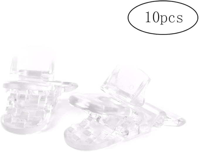 Clear Plastic Clip Pacifier Holder Badge Dummy Clips Crafting Supplies Tool Durable Suspender Clips 10pcs Soother Chains