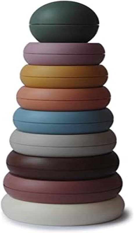 mushie Stacking Rings Toy | Made in Denmark (Rustic)