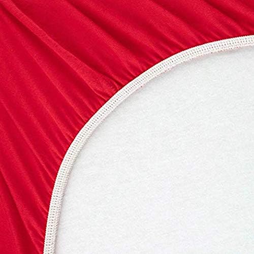 SheetWorld Fitted Baby Bassinet Sheet fits INFANS Baby Bedside Crib 20 x 33, 100% Cotton Jersey, Hypoallergenic, Butter Soft, Solid Red, Made in USA