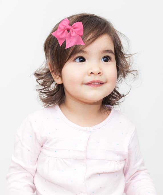 CÉLLOT 40pcs 2.75 inch Hair Bows for Girls Grosgrain Ribbon Toddler Hair Bows Alligator Clips for Baby Girls Kids Teens Back to School Hair Accessories in Pairs
