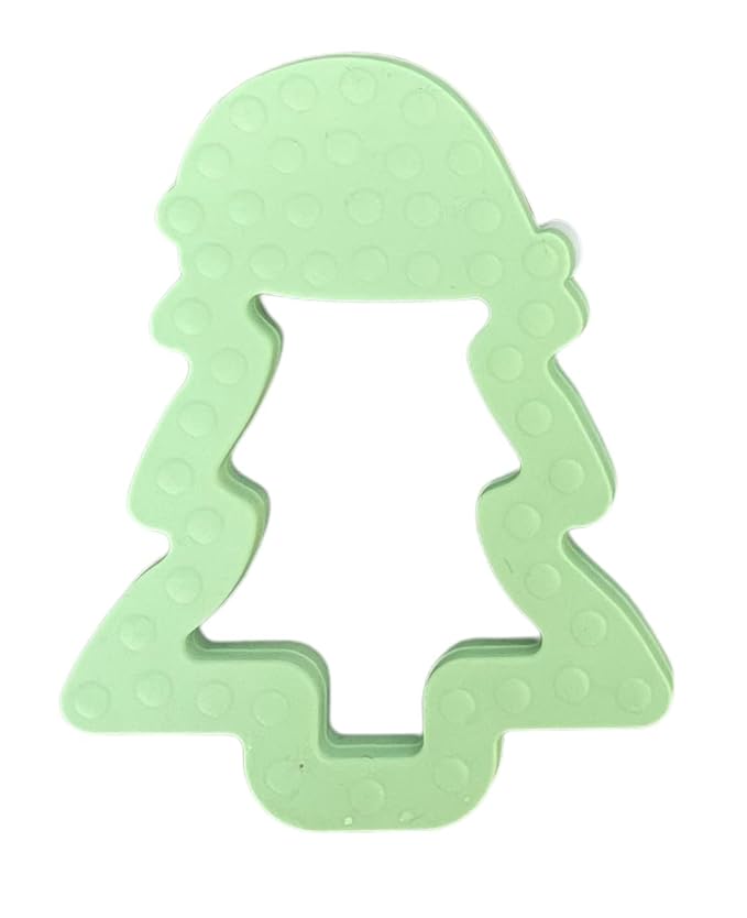 Christmas, Holiday Soft Silicone Teethers for Baby, BPA Free and Food Grade - Christmas Tree, Star, Santa, Rudolph, Reindeer, Teether Toy (Christmas Tree)