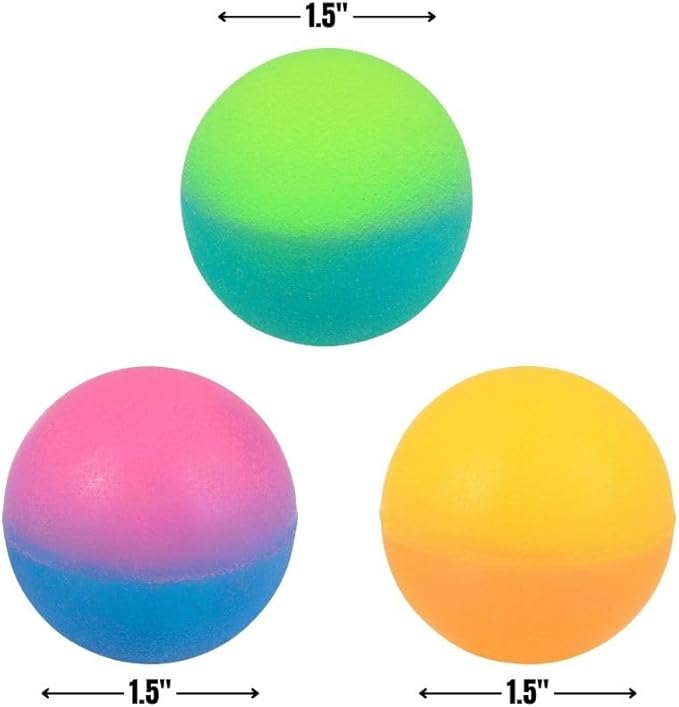 Rhode Island Novelty 38mm 1.5 Inch ICY Bounce Balls, One Dozen