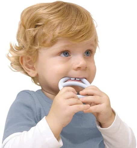 Moluk 43401 Nigi, Nagi & Nogi, Innovative Gripping and Teething Toy, Educational Toy, Pastel Colours, Baby Toy from 0+ Months, Light Blue, Pink, Light Grey