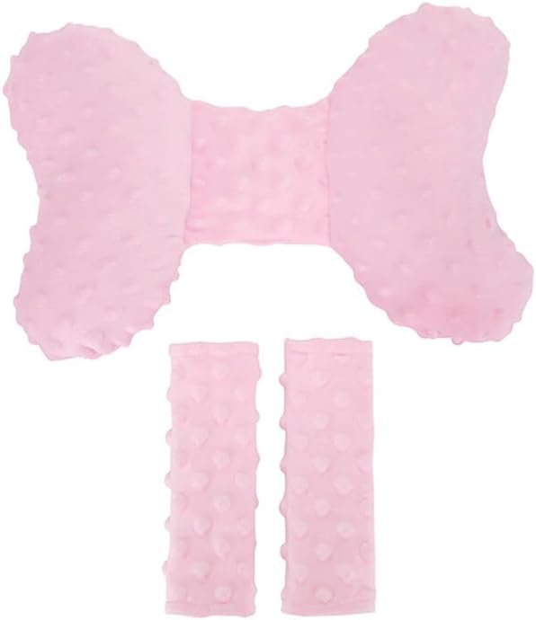 Surakey Adjustable Infants and Baby Neck Head Support, U-Shape Children Travel Pillow Cushion Protective Mats for Car Seat Backrest Dining Chair, Offers Protection Safety for Kids (Pink)