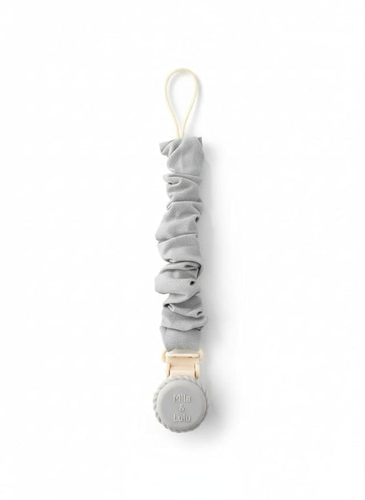 Muslin Cotton - Metal-Free Pacifier Clips, Lightweight and Secure Pacifier Holder for Babies (Cloud Rêve) - Mila & Lulu