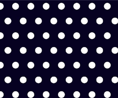 SheetWorld Fitted 100% Cotton Percale Pack N Play Sheet Fits Graco Square Play Yard 36 x 36, Polka Dots Navy, Made in USA