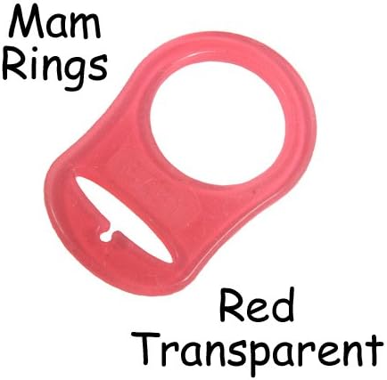 10 MAM Ring Button Style Pacifier Adapter (Red)