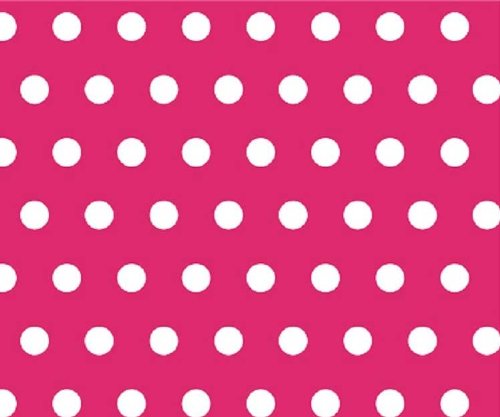 SheetWorld Fitted 100% Cotton Percale Pack N Play Sheet Fits Graco Square Play Yard 36 x 36, Polka Dots Hot Pink, Made in USA