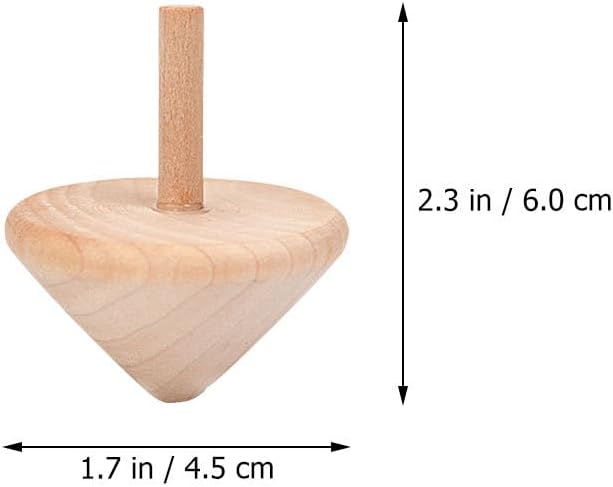 24 Pcs Wooden Spinning Tops - Unfinished DIY Paintable Wood Gyro Toys for Kids - Bulk Party Favors, Creative Craft Playthings for Hand-Eye Coordination, Fine Motor Skills Development