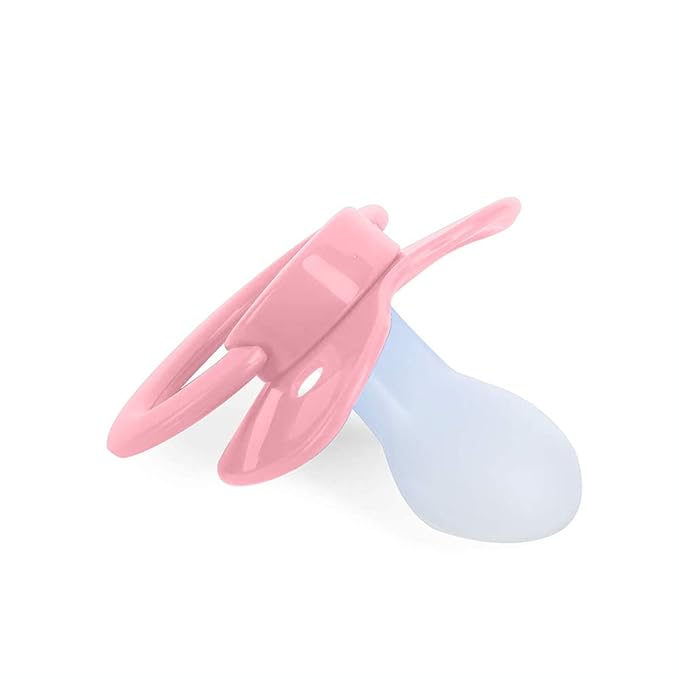 Adult Sized Pacifier Variety 4 Pack Dummy for Adult Babies, Large Handle, Big Shield, Pink, Blue, Purple, Black
