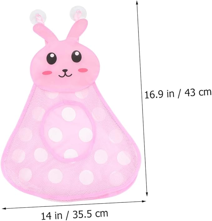 Toyvian 1pc Toy Storage Bag Baby Toys Toddler Toy Baby Bath Bag Baby Storage Bag Toy Bath Toy Organizer Bathroom Organiser Holder Toddlers Toys Rabbit Shaped Bag Tub Child Pvc Bath Net