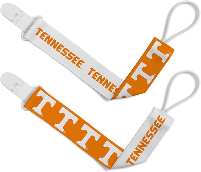 Baby Fanatic Officially Licensed Unisex Pacifier Clip 2-Pack - NCAA Tennessee Volunteers - Officially Licensed Baby Apparel