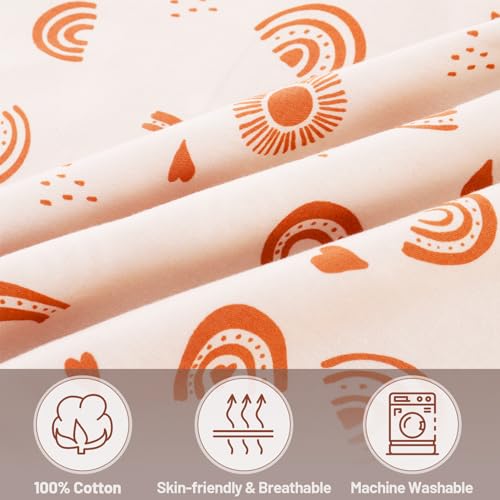 Lounger Cover, Nest Cover, Portable Nest Soft & Breathable Cotton Infant Floor Seat (Rainbow Pattern)