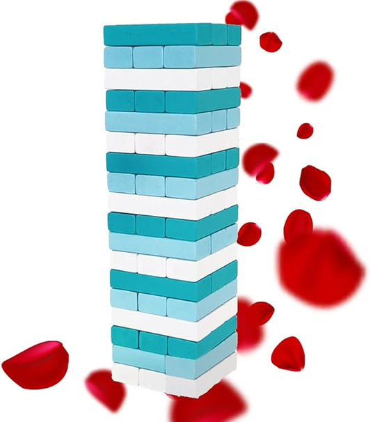 1step2dream Spanish Couple Game Adult Block, Stacking Blocks for Date Night, Romantic Wooden Gift