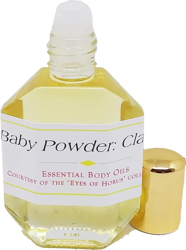 Baby Powder: Classic Scented Body Oil Fragrance [Roll-On - Light Gold - 1/2 oz.] - ID#31876