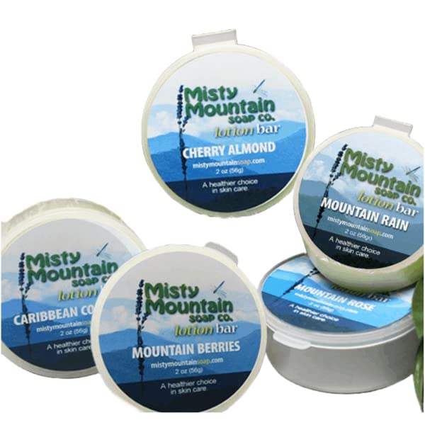 Lavender - Solid Lotion Bar - Made with Natural Oils and Butters by Misty Mountain Soap Co.
