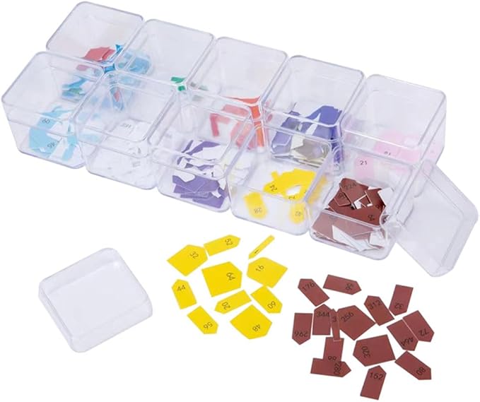 Kghios Montessori 3 Arrows - Complete Bead Materials Set for Kids, Three Arrows Montessori Math Toys Training Center