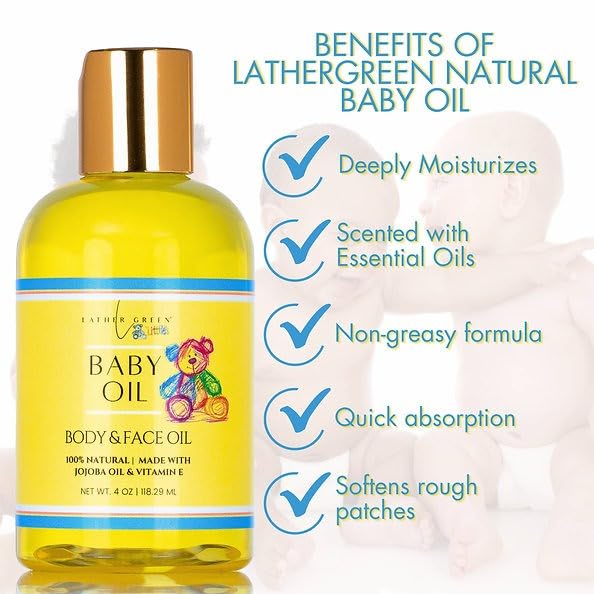 Gentle Embrace Baby Oil - Hydrating & Soothing for Sensitive Skin, 4 oz