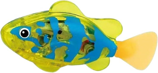 Magic Water-Activated Glowing Swimming Fish, Neon Deep-Sea Disco, Interactive Colorful Robot Fish, Swimming Robotic Luminous Function, Waterproof Aquarium Bath Time Fun(Yellow)
