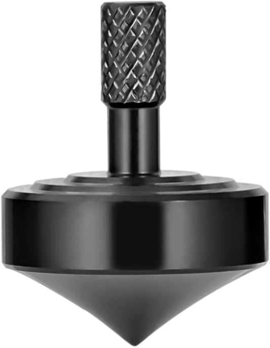 Stainless Steel Spinning Top, Precision Mini Desktop Gyroscope, Kill Time Reduce Stress ADHD Toys, Perfect Balance Gyro (Black Style 1)