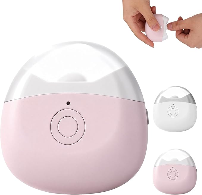 2026 New Electric Nail Clippers, Automatic Nail Trimmer with LED Light & 2 Speeds with Nail Scraps Storage, Portable USB Rechargeable Safety Fingernail Trimmer for Baby Seniors (Pink)