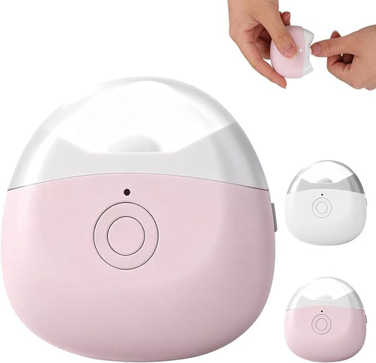 2026 New Electric Nail Clippers, Automatic Nail Trimmer with LED Light & 2 Speeds with Nail Scraps Storage, Portable USB Rechargeable Safety Fingernail Trimmer for Baby Seniors (Pink)