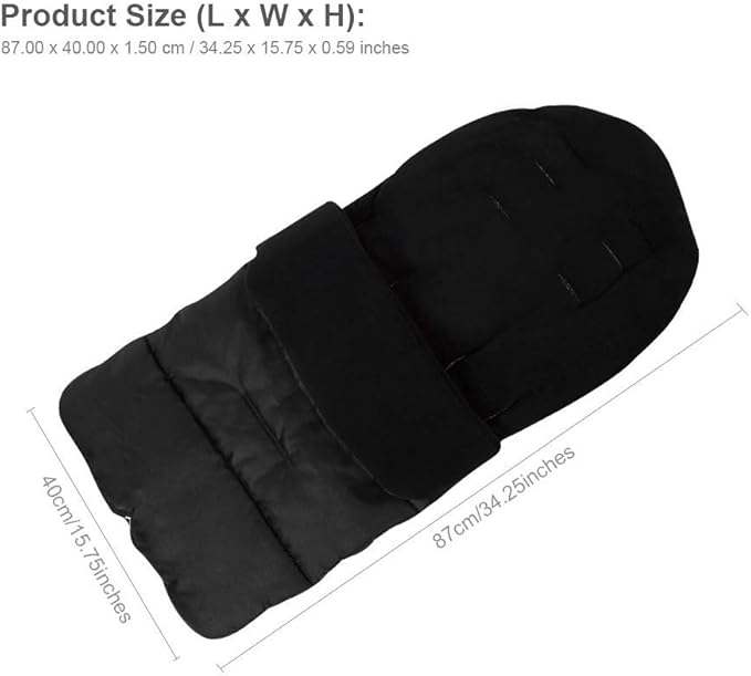 Universal Waterproof Baby Stroller Footmuff - Warm Winter Sleeping Bag with Double Zipper for Infants & Toddlers, 3-Season Use
