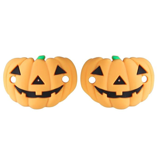 BinaryABC Halloween Pumpkin Baby Pacifier,Halloween Silicone Baby Nipple,Halloween Party Favors Gifts,2Pcs