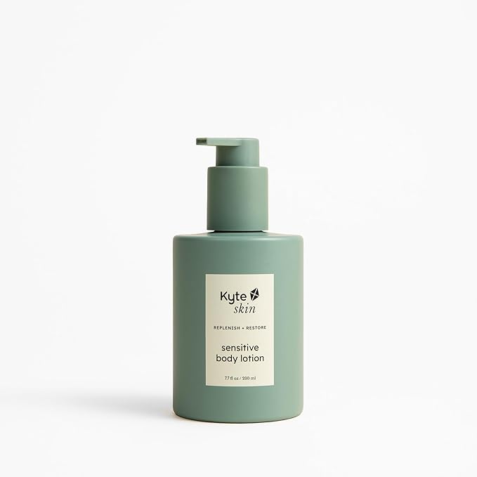 KYTE BABY - Kyte Skin Sensitive Lotion, Fragrance - Free, Hypoallergenic, with Shea Butter, Oats, Jojoba Oil, for Dry, Irritated, Eczema - Prone Skin, Safe for Babies, Kids and Adults