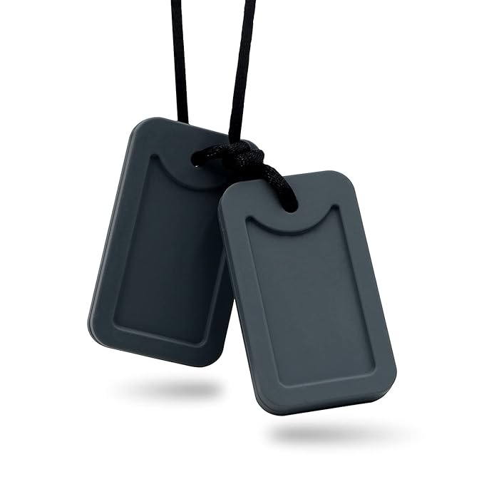 Sensory Chew Necklace for Kids, Oral Motor Aids Chewy Necklace Sensory for Boys Girls with Autism, ADHD, SPD Needs, Oral chew Toys for Sensory Made of Food Grade Silicone BPA Free