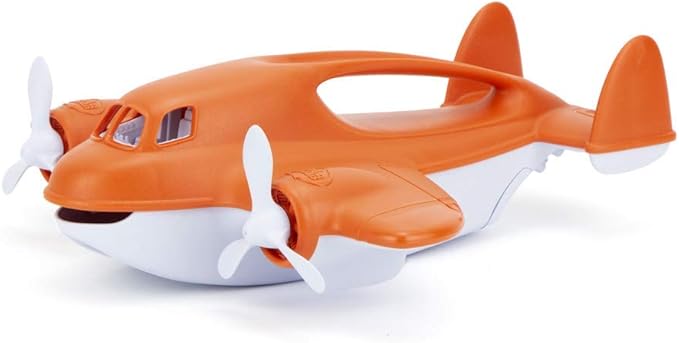 Green Toys Fire Plane - Pretend Play, Motor Skills, Kids Bath Toy Vehicle. No BPA, phthalates, PVC. Dishwasher Safe, Recycled Plastic, Made in USA.