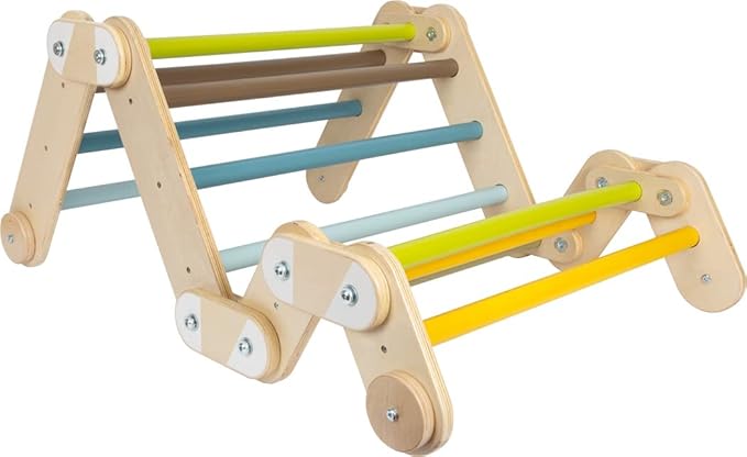 small foot Climbing Triangle Adventure Made of Wood, Movement Game for Children, Multifunctional, from 2 Years, 12238