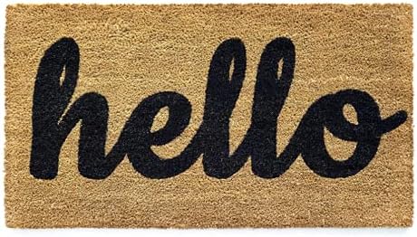 N&M Products Children's Sized Door Mat for Play House - Kids Size Floor Mat (Hello)