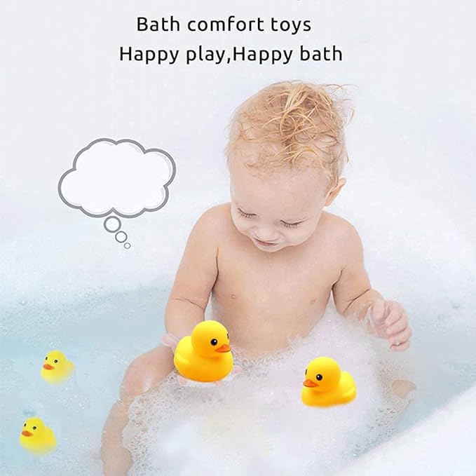 CICITOYWO Yellow Rubber Ducks, 30pcs Preschool Small Bath Toys Bathtub Floating Duckies Gift for Baby Shower Infants Kids Toddler Party Decoration (Small)
