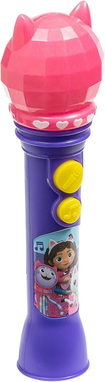 DreamWorks Gabby's Dollhouse Toy Microphone for Kids, Musical Toy for Girls with Built-in Music