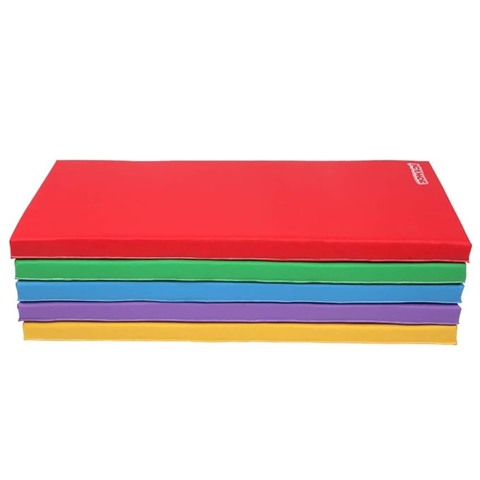 JOYMOR 2-Inch Thick Rest Mat, 5-Pack, Nap Mat with Name Tag Holder, Portable Toddler Mat, Floor Mat, Sleeping Mats for Kids/Toddlers Daycare/Home