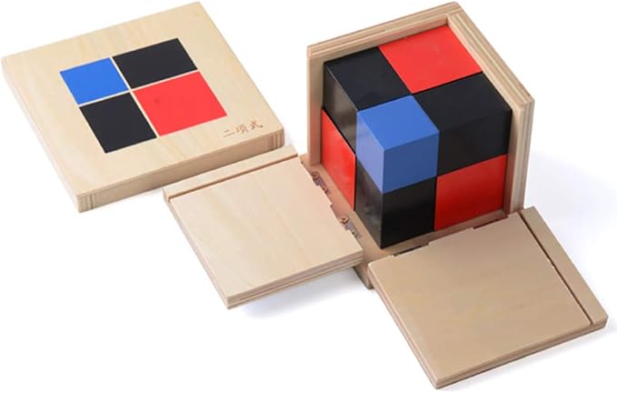 Montessori Binomial Cube,Montessori Math Toys Sensorial Materials for Toddlers,Kids