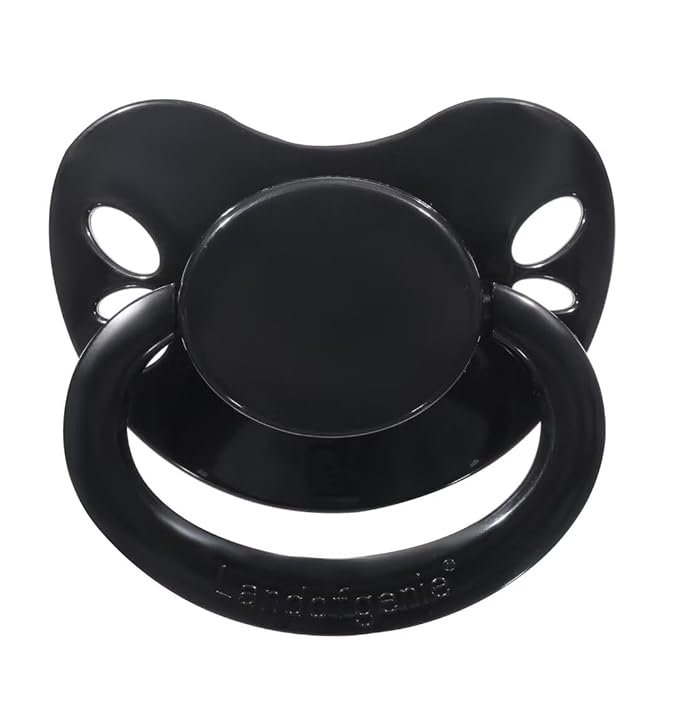 Landofgenie Adult Size Large Shield Pacifiers Butterfly Shaped Cutie Pacifier Black