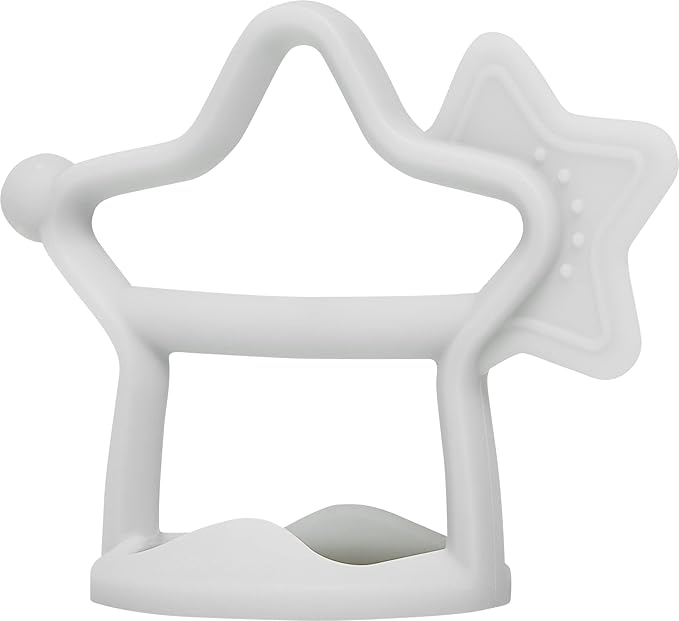 Moyuum Silicone Star Teether Toy | Made in Korea, Provides Teething Relief, Wearable Wrist Teether is Easy to Hold, Drop Resistant Bracelet, Babies 3+ Months