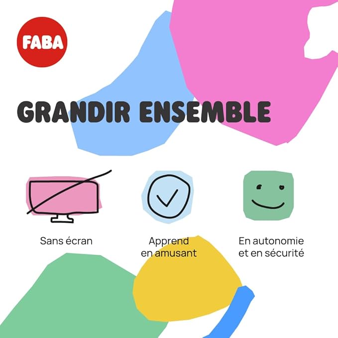 FABA White Storyteller - Children's storyteller, audio speaker with character ELE Sound Elephant, educational game with stories and songs, children from 3 years old