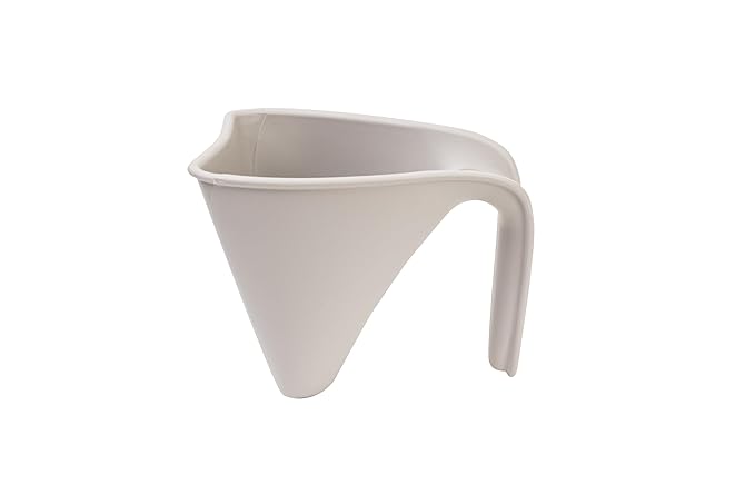 Shnuggle Bath Rinse Jug | Soft Rim Baby & Toddler Shampoo Rinser | Bath Hair Rinsing Cup | Hair Wash Jug with Handle | Essential Bath Accessories | Taupe